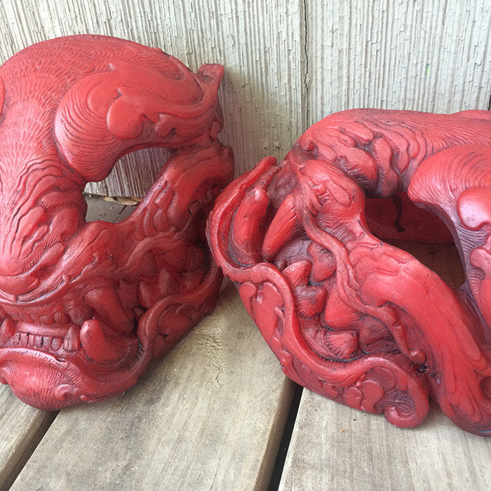 GLOW IN THE DARK TRANSLUCENT RED PANTHER MASK