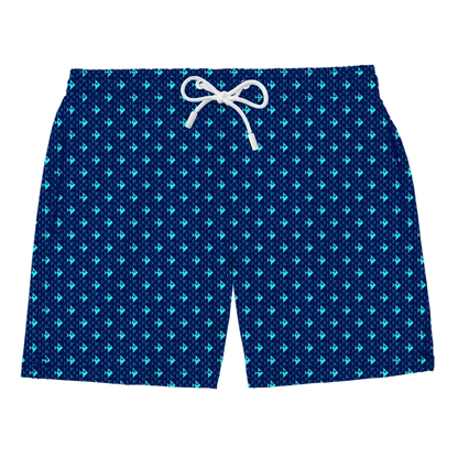 Nachhaltige Herren-Badehose aus recyceltem Material – Modell Gorgeous GeoFish von Noah*s Ocean.