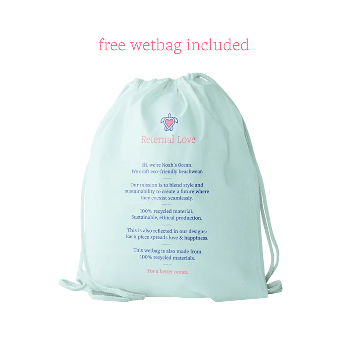 Nachhaltiger gratis Wetbag aus recyceltem Material von Noah*s Ocean.