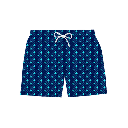 Nachhaltige Kinder-Badehose aus recyceltem Material – Modell Gorgeous GeoFish von Noah*s Ocean.