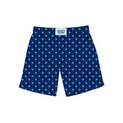 Nachhaltige Kinder-Badehose aus recyceltem Material – Modell Gorgeous GeoFish von Noah*s Ocean.