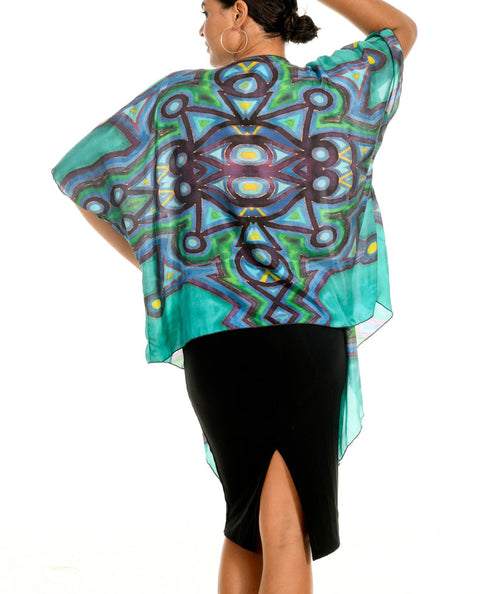 Green Mandala Kimono - Yelena Noah Designs