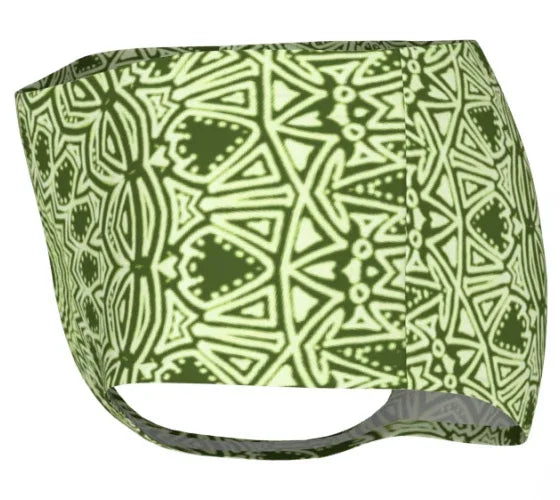 Green Mandala Mini Shorts - Yelena Noah Designs