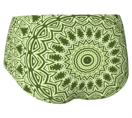 Green Mandala Mini Shorts - Yelena Noah Designs