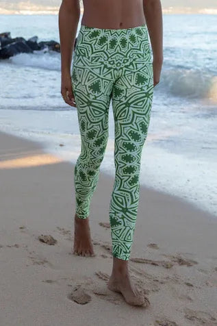 Green Mandala Yoga Pant - Yelena Noah Designs