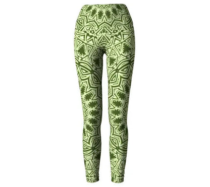 Green Mandala Yoga Pant - Yelena Noah Designs