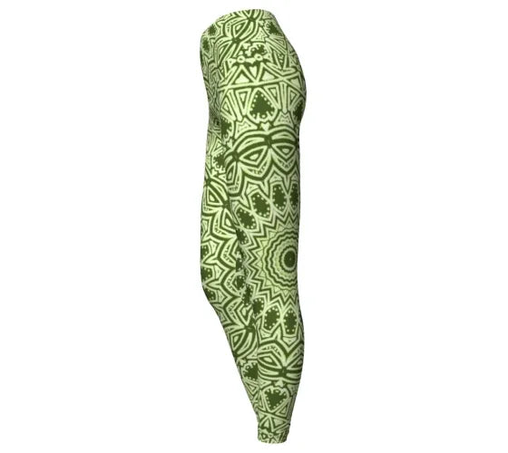 Green Mandala Yoga Pant - Yelena Noah Designs