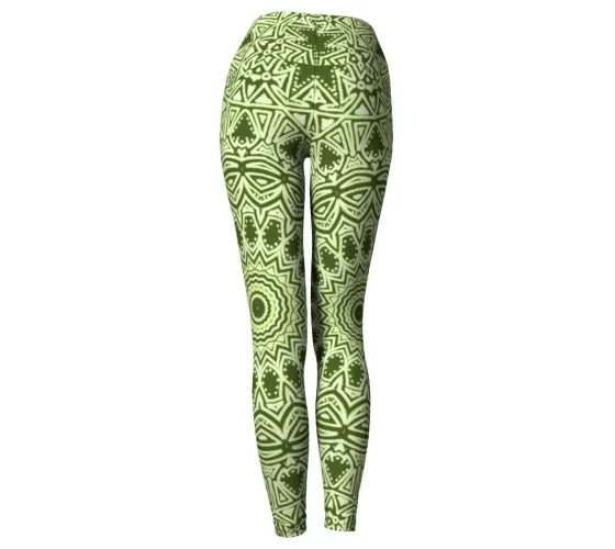 Green Mandala Yoga Pant - Yelena Noah Designs