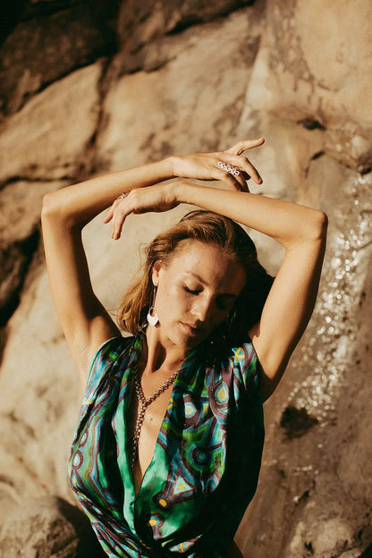 Green Reflection Scarf - Yelena Noah Designs