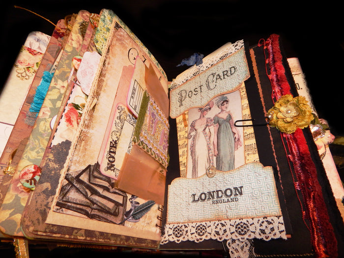 Hand-Stitched Jane Austen Mixed Media Book/Journal - HUGE!