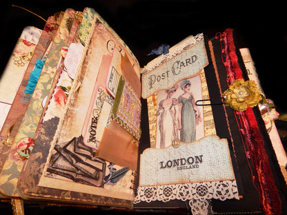 Hand-Stitched Jane Austen Mixed Media Book/Journal - HUGE!