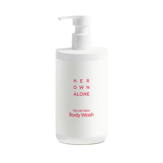 HER OWN ALONE Kūno prausiklis su pieno rūgštimi, 390ml