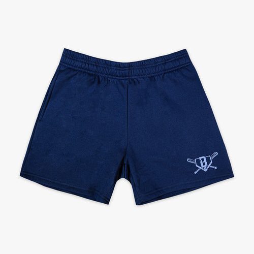 Navy Blue Youth Baseball Sweatshorts Heritage Diamond