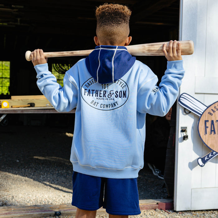 Baseball Lifestyle 101 Heritage Diamond Youth Baseball Sweatshorts Navy