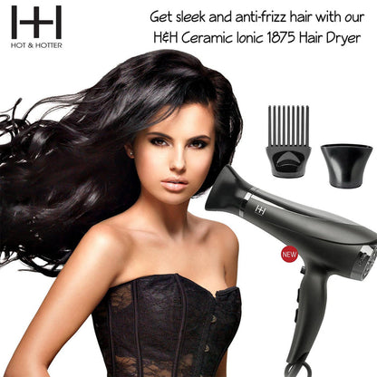 Hot & Hotter 1875 Watt Ceramic Ionic 5903 Hair Dryer - ikatehouse