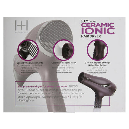 Hot & Hotter 1875 Watt Ceramic Ionic 5904 Hair Dryer - ikatehouse