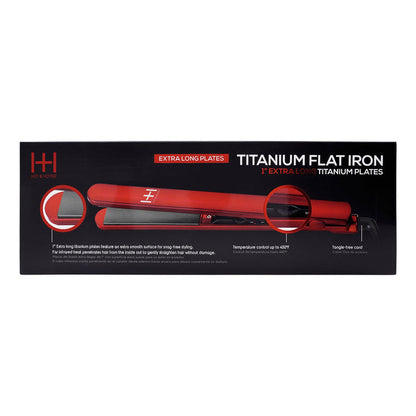 Hot & Hotter Extra Long Plates Titanium Flat Iron 1" - ikatehouse