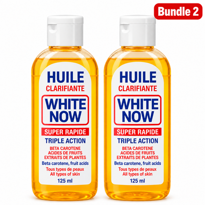 Huile Clarifiante White Now, nourishing skincare oil designed to moisturize and soften skin while helping promote a smoother, even-looking, and radiant complexion for daily care.