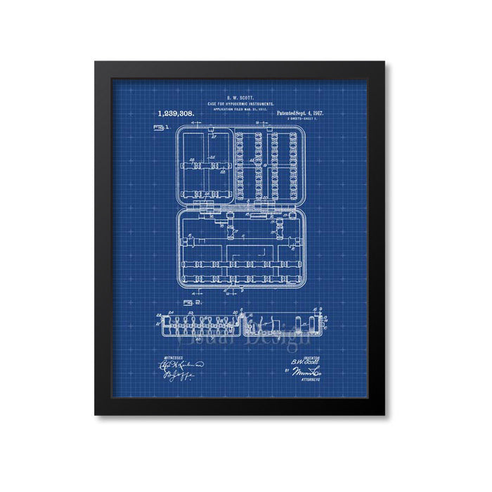 Hypodermic Instrument Case Patent Print