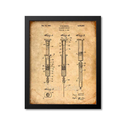Hypodermic Syringe Patent Print