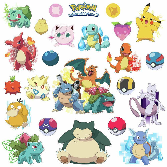 Iconic Pokemon Wall Decals Pikachu Pokeball Room Decor Stickers - EonShoppee