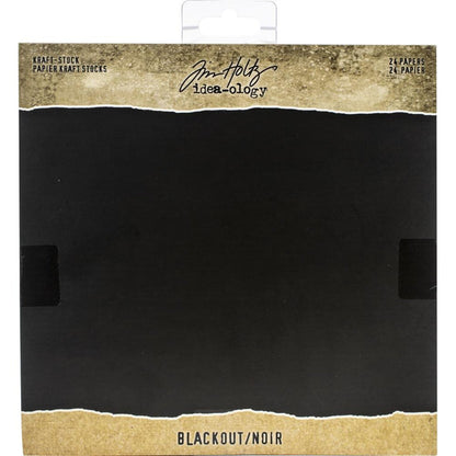 Idea-Ology - Kraft Stock Cardstock Pad 8"X8" - 24/Pkg - Blackout. A collection of printed paper that can be embossed and sanded to reveal the kraft foundation. This package contains 24 8x8 inch cardstock sheets. Imported. Available at Embellish Away located in Bowmanville Ontario Canada.