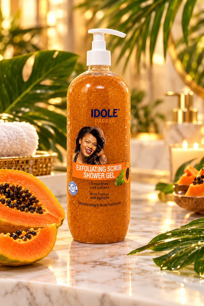 Idole Papaya Exfoliating Scrub Shower Gel (1000ml)