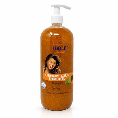 Idole Papaya Exfoliating Scrub Shower Gel (1000ml)