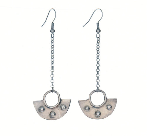 Inca Royal Petite Silver Earrings - Yelena Noah Designs