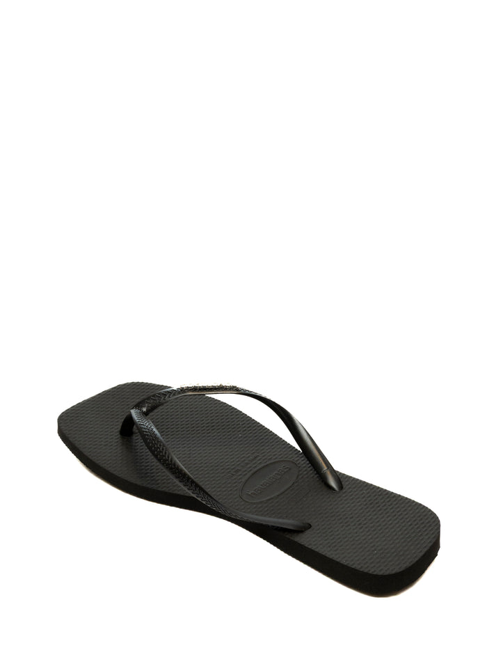 HAVAIANAS infradito square logo met nero/argento 4148257 SQUARE LOGO MET.2976