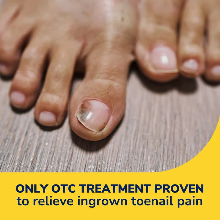 Close-up of a toenail with visible redness near the nail edge