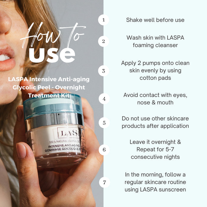 LASPA Naturals-Intensive Glycolic Peel (10%) Overnight Treatment-Skincare-GlycolicKit6-The Detox Market |