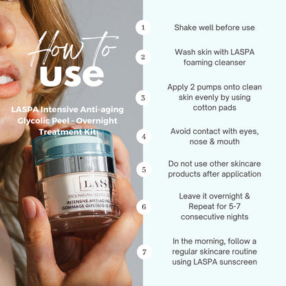LASPA Naturals-Intensive Glycolic Peel (10%) Overnight Treatment-Skincare-GlycolicKit6-The Detox Market |