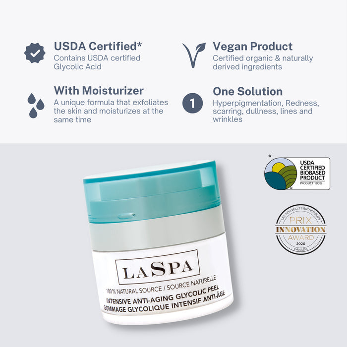 LASPA Naturals-Intensive Glycolic Peel (10%) Overnight Treatment-Skincare-GlycolicKit7-The Detox Market |