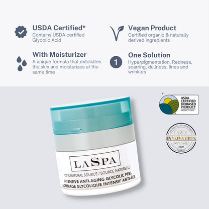 LASPA Naturals-Intensive Glycolic Peel (10%) Overnight Treatment-Skincare-GlycolicKit7-The Detox Market |
