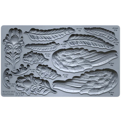 Iron Orchid Decor Mould - Wings & Feathers
