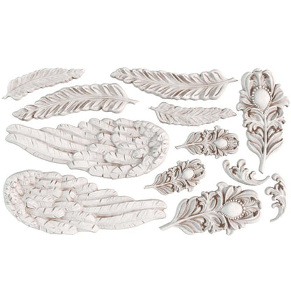 Iron Orchid Decor Mould - Wings & Feathers