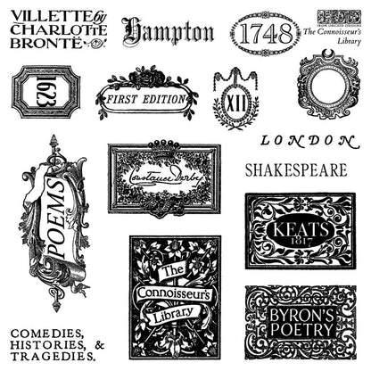 Iron Orchid Designs - Connoisseurs Library 6x6 - 4 Sheet Boxed Stamp Set