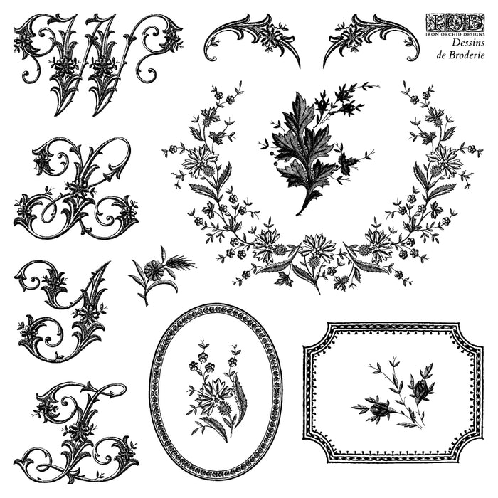 Iron Orchid Designs - Dessins De Broderie - 6x6 - 4 Sheet Boxed Stamp Set