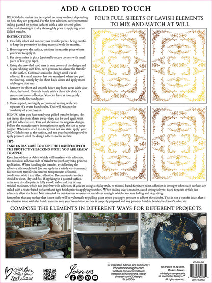 Iron Orchid Designs - Si Belle Foil Transer - 12x16