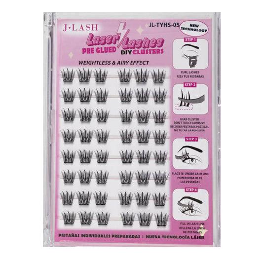 J Lash DIY Laser Lashes Pre-Glued Clusters