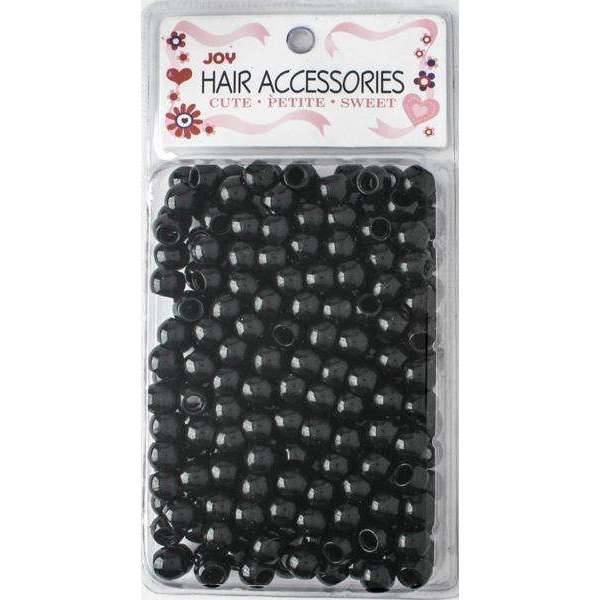 Joy Round Hair Beads Large, 240 Count, Black