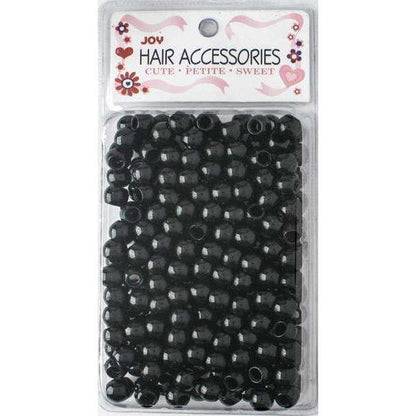 Joy Round Hair Beads Large, 240 Count, Black