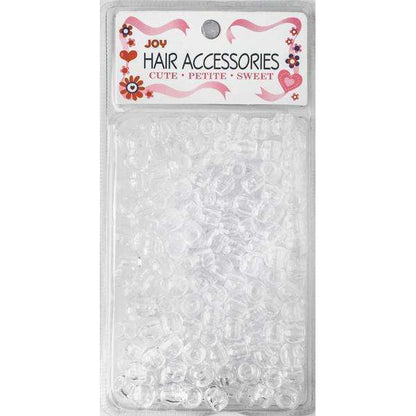 Joy Round Hair Beads Large, 240 Count, Clear