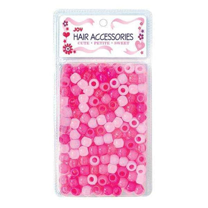 Joy Round Hair Beads Large, 240 Count, Pink Assorted