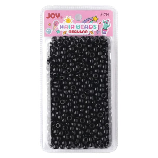 Joy Round Hair Beads Regular Size, 1,000 Count, Black