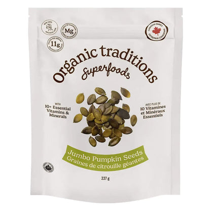 Package of Organic Traditions Jumbo Pumpkin Seeds 227g