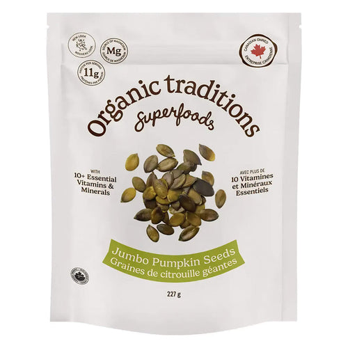 Package of Organic Traditions Jumbo Pumpkin Seeds 227g