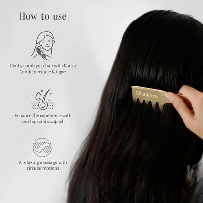 Kansa Hair Comb - Shankara India