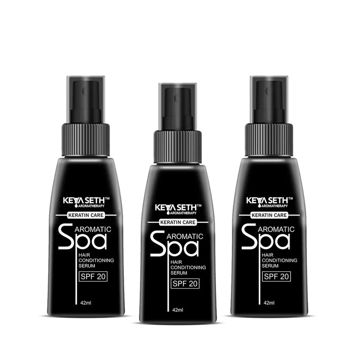 Keratin Care Hair Conditioning Serum SPF 20 After Straightening & Smoothening for Flexible Strong & Manageable Hair with Essential Oil for Men & Women - Keya Seth Aromatherapy